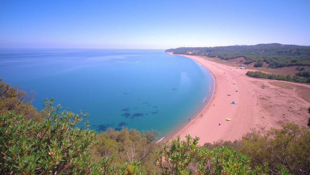 Panorámica de Cala di Conca con cielo despejado, Propriano