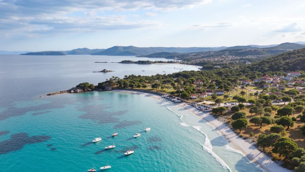 Arena y mar en Cala d'Oru, Lecci, Córcega