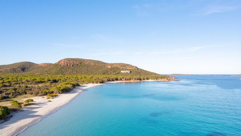 Playa Campo Dell'Oro desde la arena, Ajaccio, Córcega