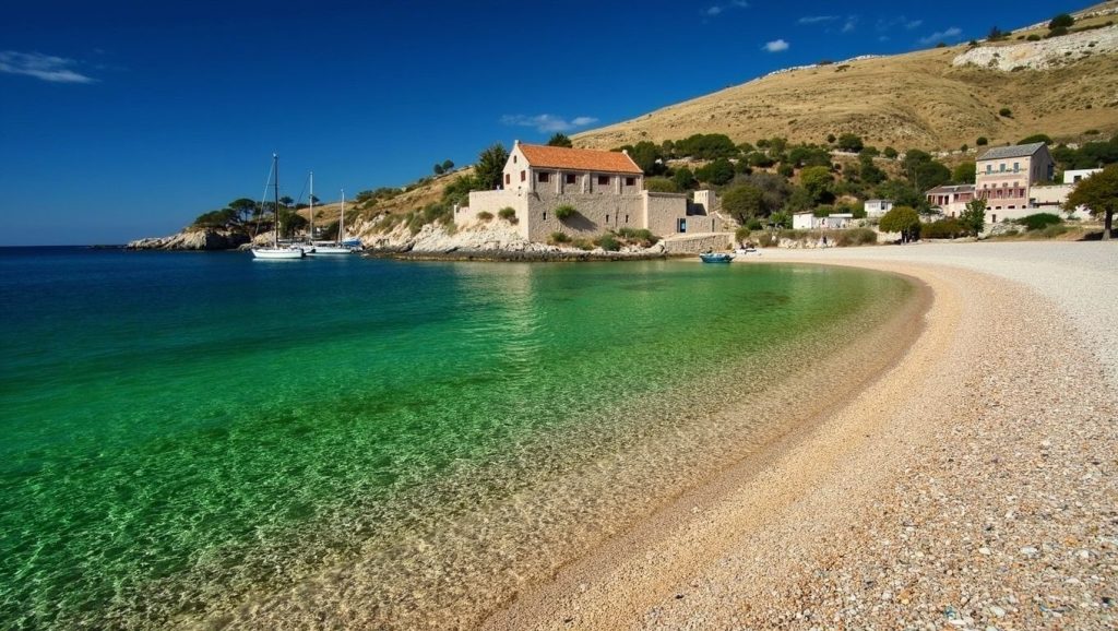 Costa de Croacia desde Ciuleanu-Veres Beach, Croacia
