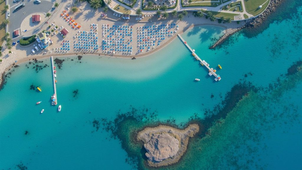 Orilla de Dasoudi Beach Polis con olas suaves en ?