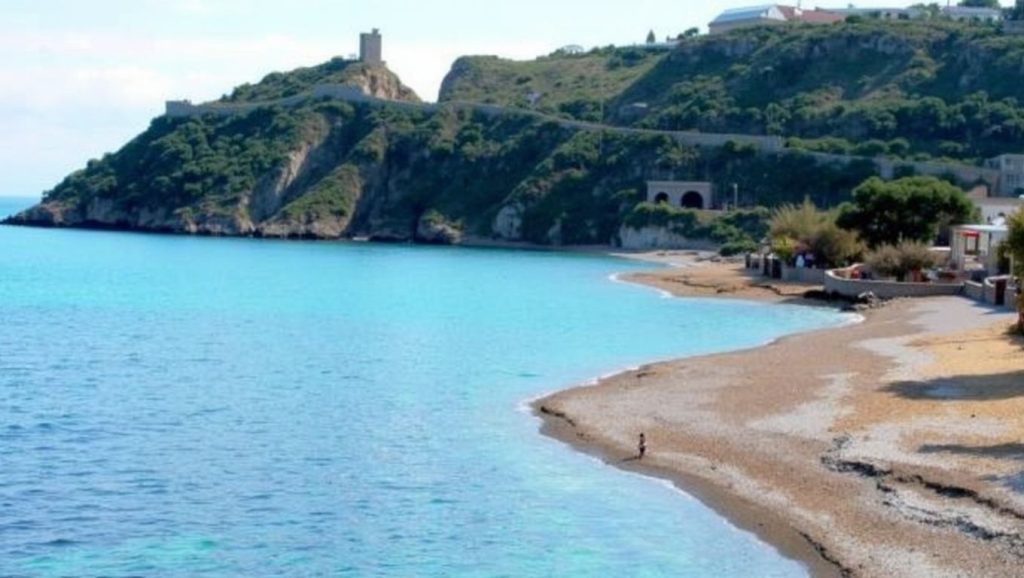 Oleaje en la orilla de Playa de Altavilla Milicia 2, costa de Altavilla Milicia