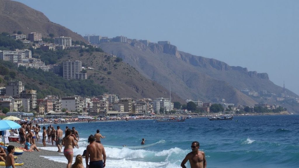 Panorámica completa de Playa de Augusta 19, playa de Augusta