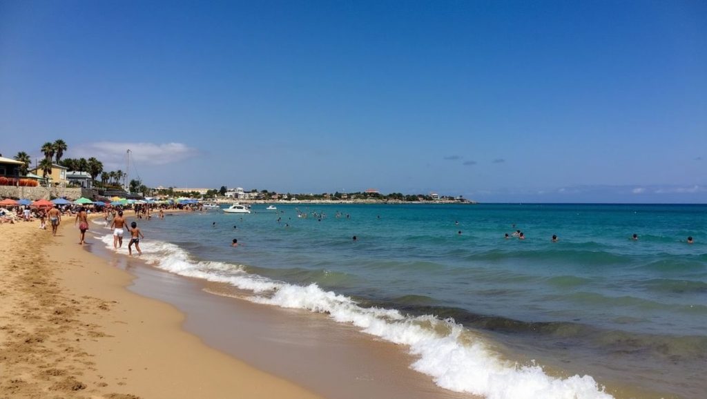 Arena y orilla en Playa de Avola 15, Avola, Sicilia
