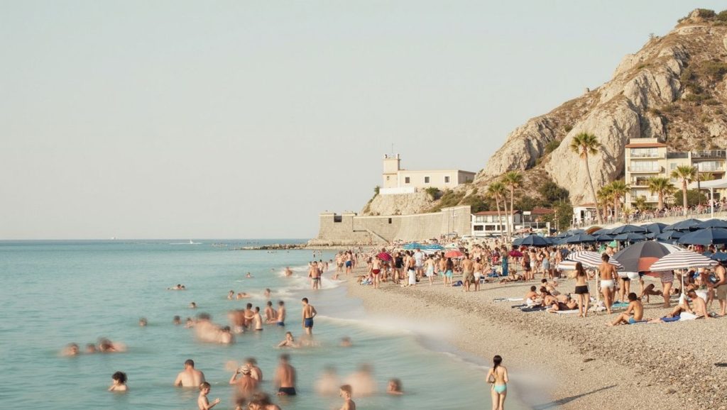 Horizonte desde Playa de Capo d'Orlando 1, Capo d'Orlando, Sicilia