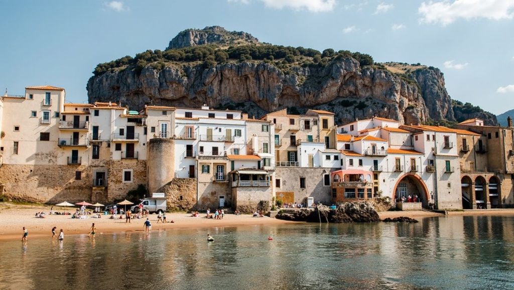 Panorámica de Playa de Cefalù 3 con cielo despejado, Cefalù