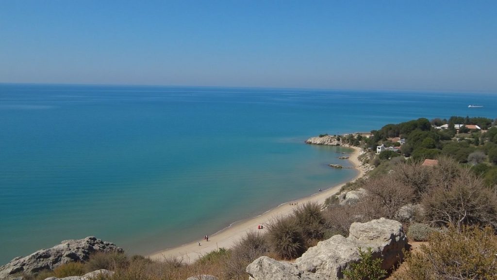Vista del litoral en Playa de Gela 3, Gela