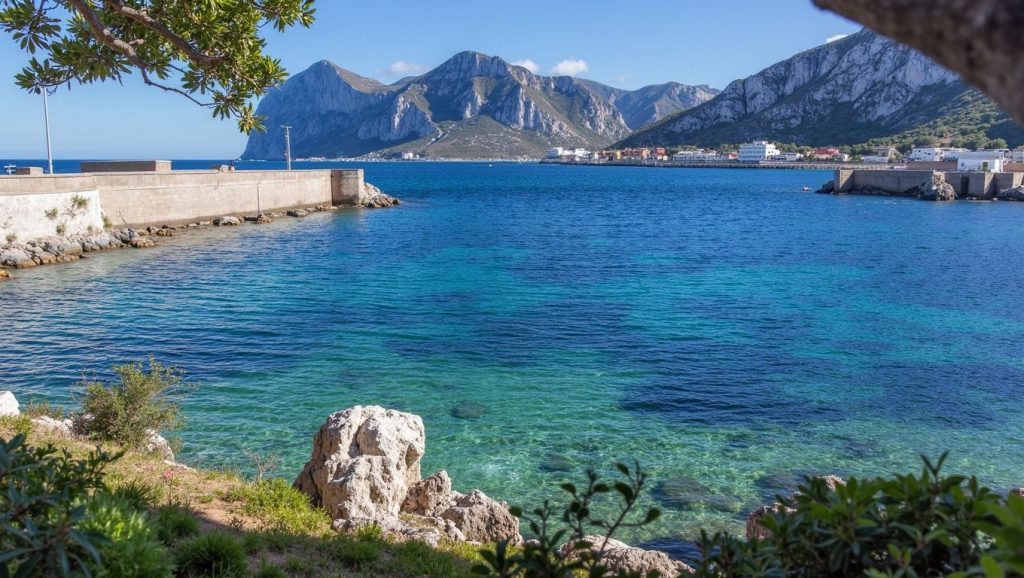 Orilla de Playa de Isola delle Femmine 5 con olas suaves en Isola delle Femmine