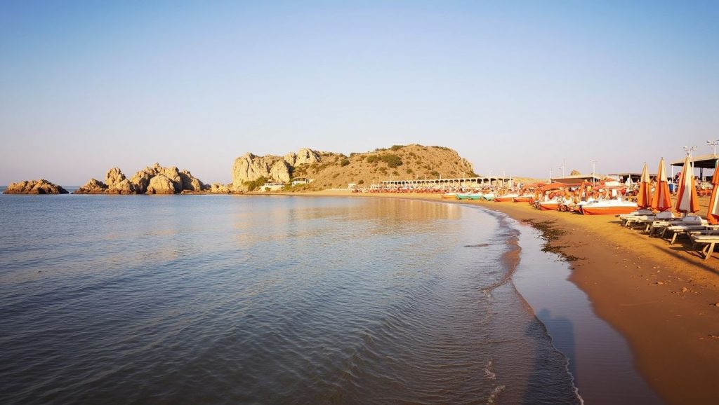 Primer plano de la orilla de Playa de Licata 1, Licata