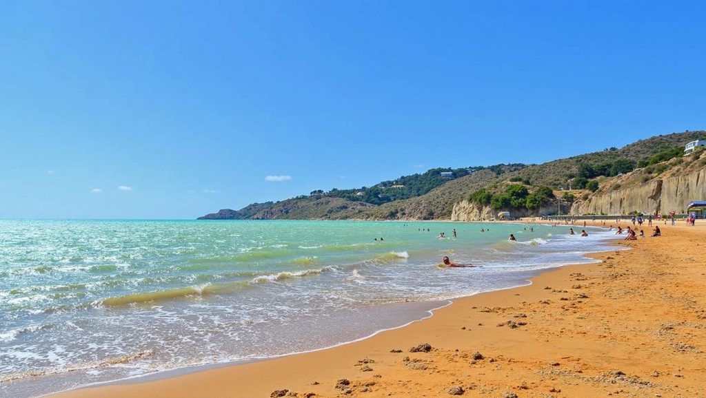 Vista de Playa de Licata 2 desde la orilla, Licata