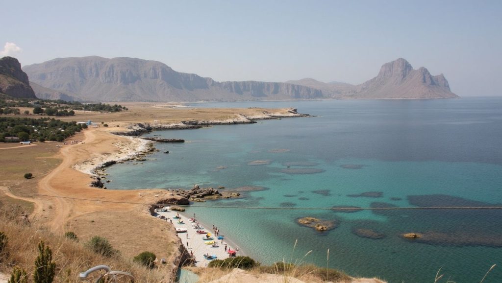 Playa Menfi 3 desde la arena, Menfi, Sicilia
