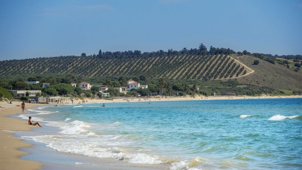 Orilla de Playa de Menfi 5 con olas suaves en Menfi