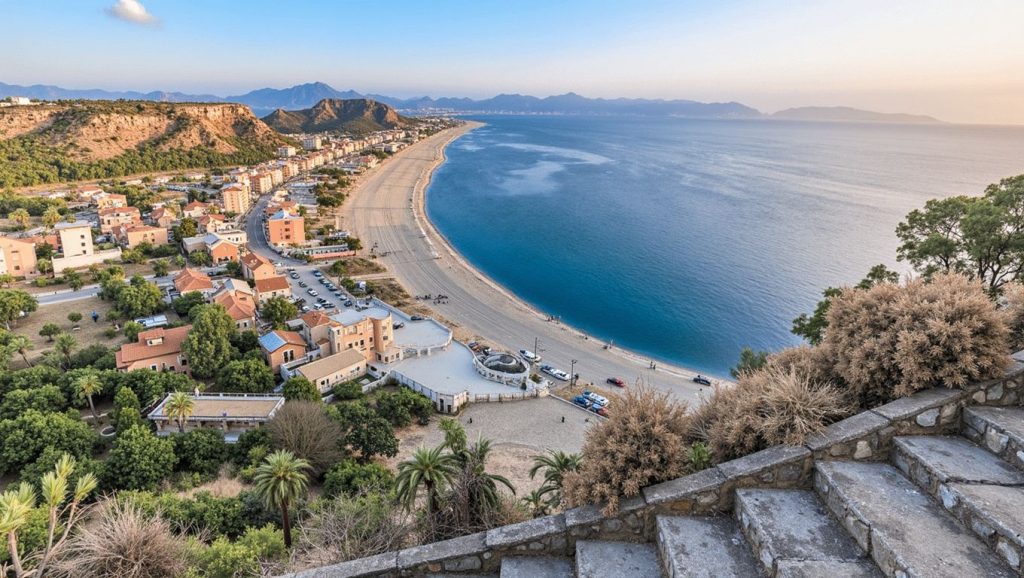 Orilla de Playa de Milazzo 9 con olas suaves en Milazzo