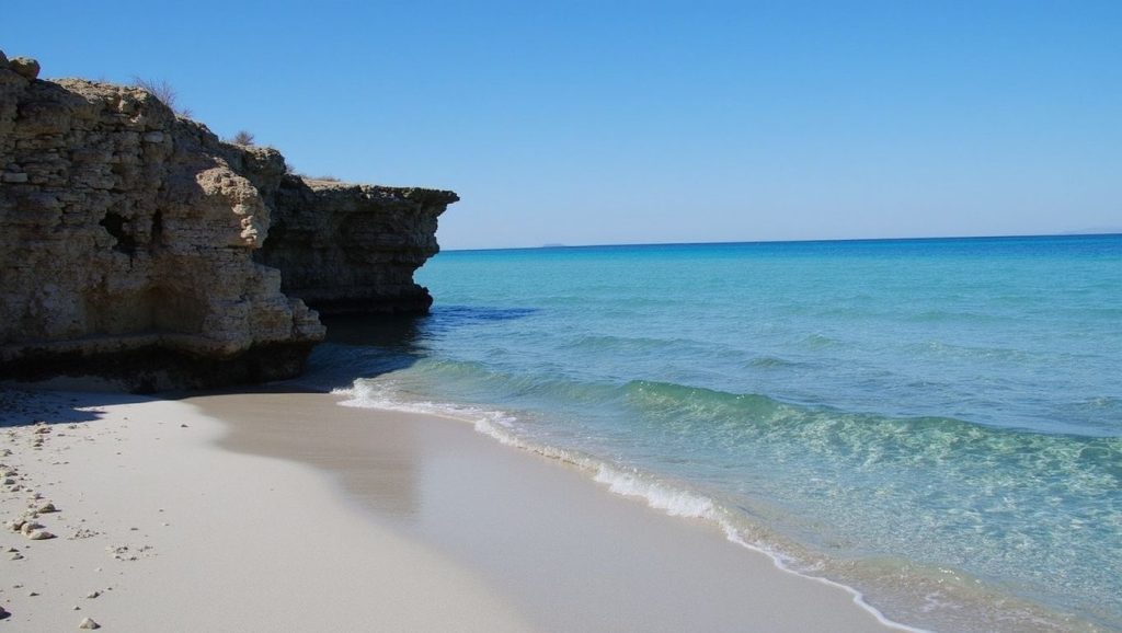 Primer plano de la orilla de Playa de Noto 1, Noto