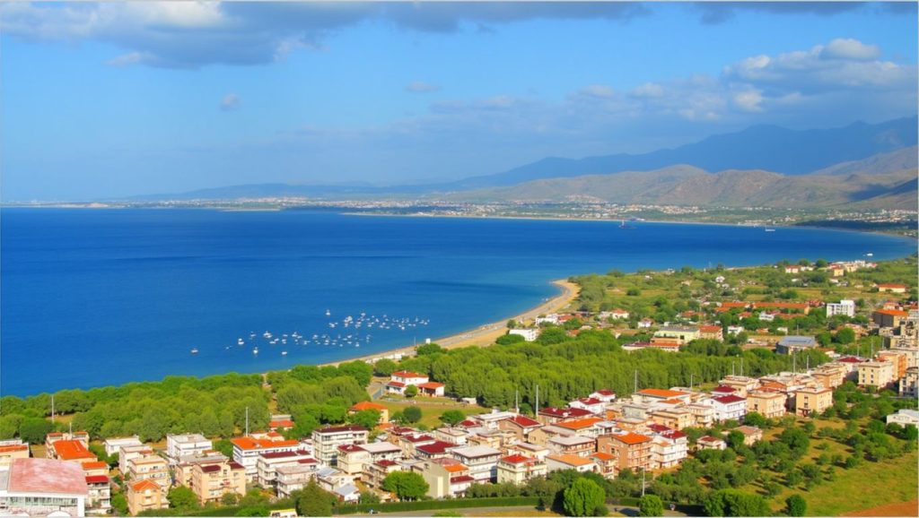 Primer plano de la orilla de Playa de Oliveri 3, Oliveri