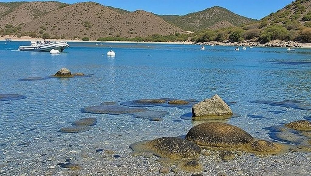 Orilla de Playa de Pachino 7 con olas suaves en Pachino