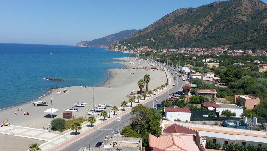Vista del litoral en Playa de Piraino 2, Piraino