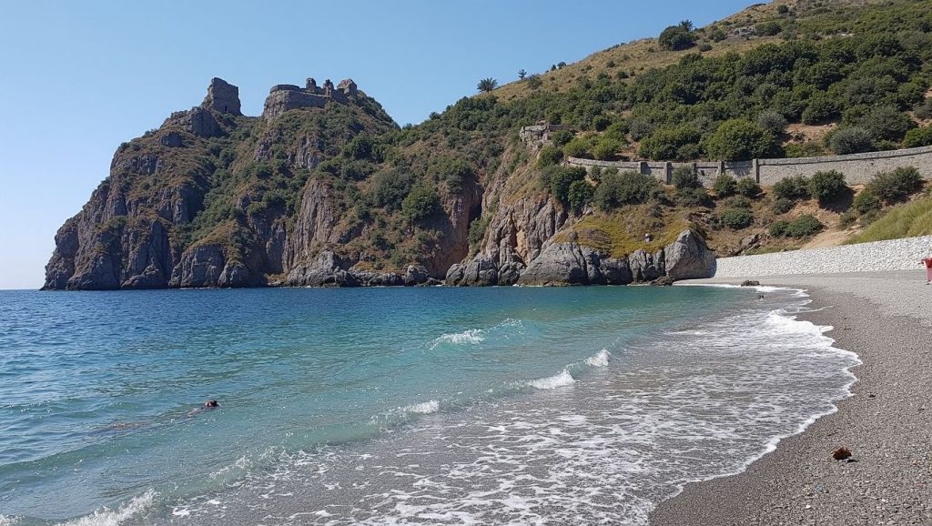 Panorámica de Playa de Sant'Alessio Siculo 1 con cielo despejado, Sant'Alessio Siculo