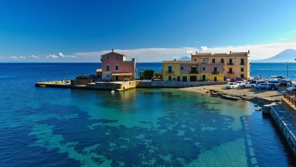 Costa de Santa Flavia desde Playa de Santa Flavia 4, Sicilia