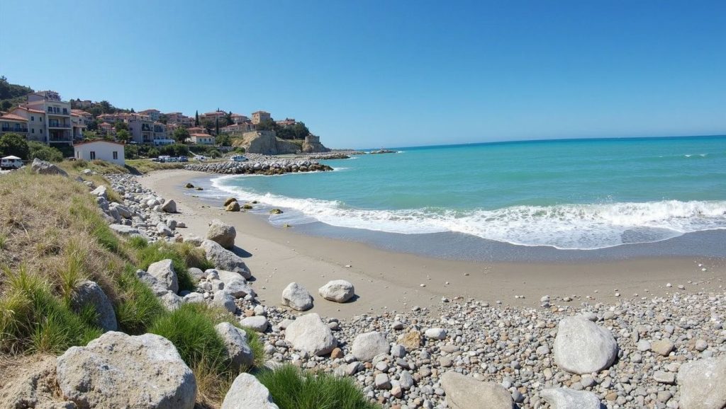 Agua y arena en Playa de Tusa 5, Tusa