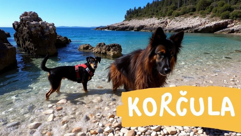 Playa Dogs friendly beach desde la arena, Croacia, Korčula