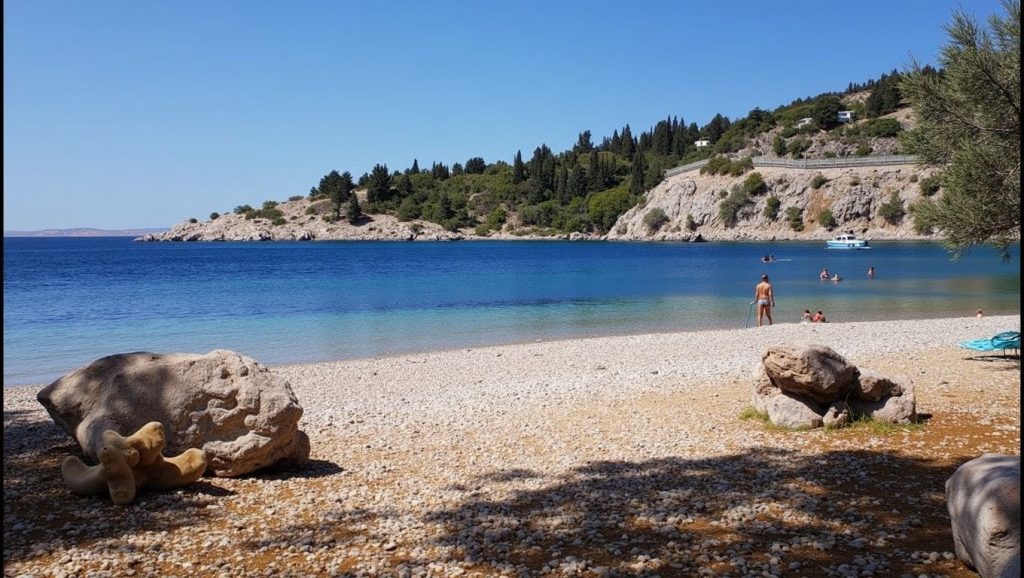 Panorámica de Duboka Kruščica con cielo despejado, Croacia