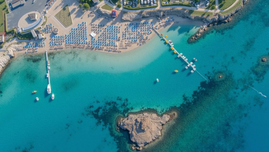 Agua y arena en Ellines Beach, ?