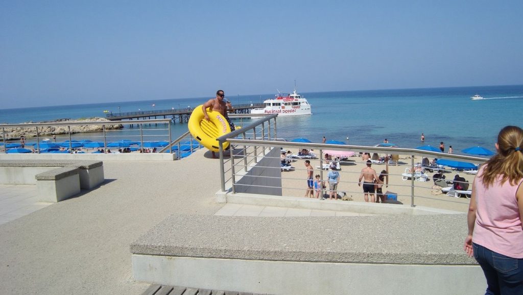 Textura de arena en Ellines Beach, ?, Chipre