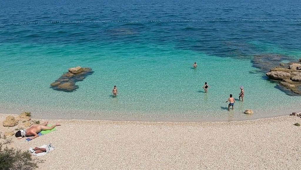 Playa FKK desde la arena, Općina Bol, Hvar