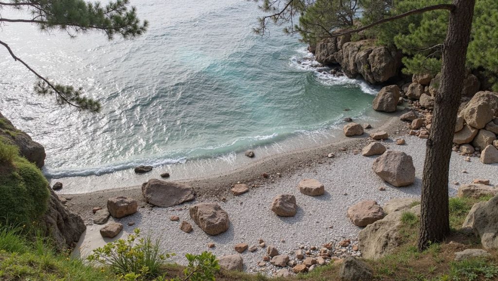 Vista del entorno de FKK Crvena glavica, Budva, Montenegro