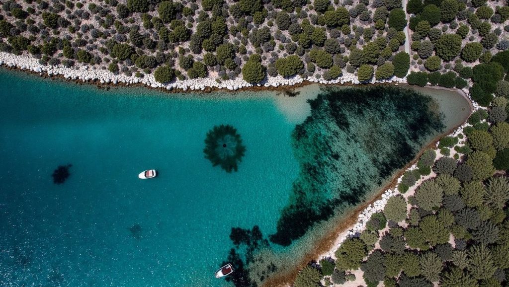 Playa FKK Jelenica desde la arena, Croacia, Croacia