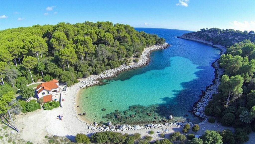 Arena y orilla en Istruga, Općina Smokvica, Korčula