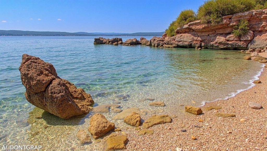 Vista de Jadran desde la orilla, Croacia