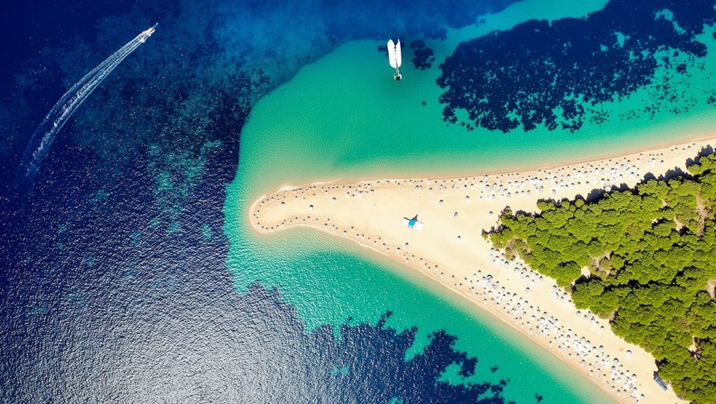 Primer plano de la orilla de Janjeće vode, Croacia