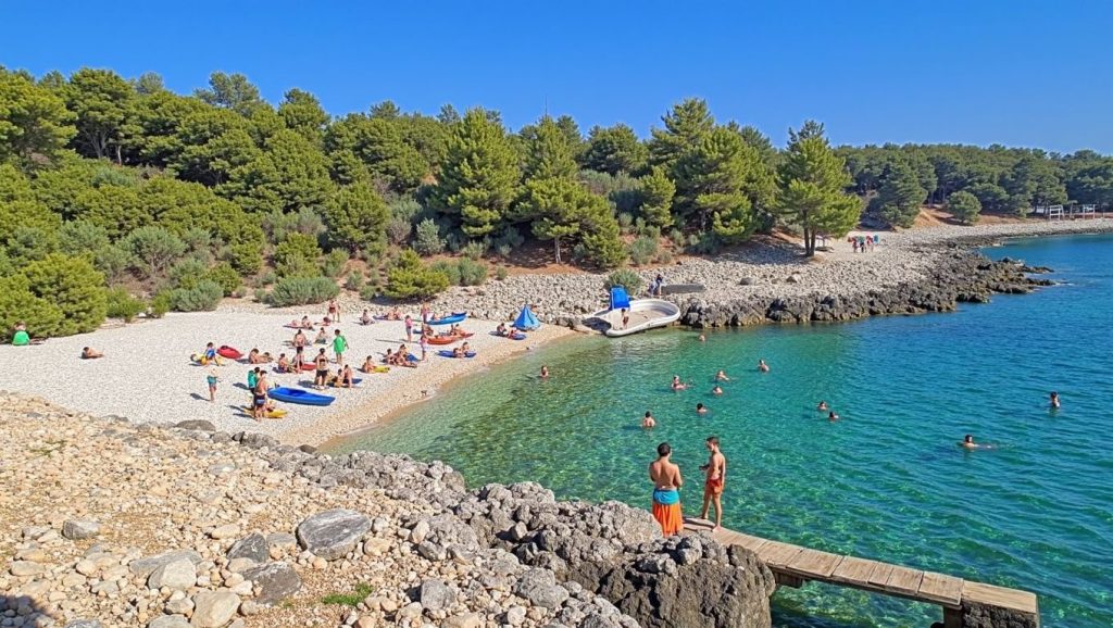 Agua y arena en Jukići, Živogošće