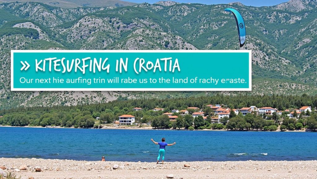 Arena y orilla en Kite Surf Spot, Croacia, Croacia