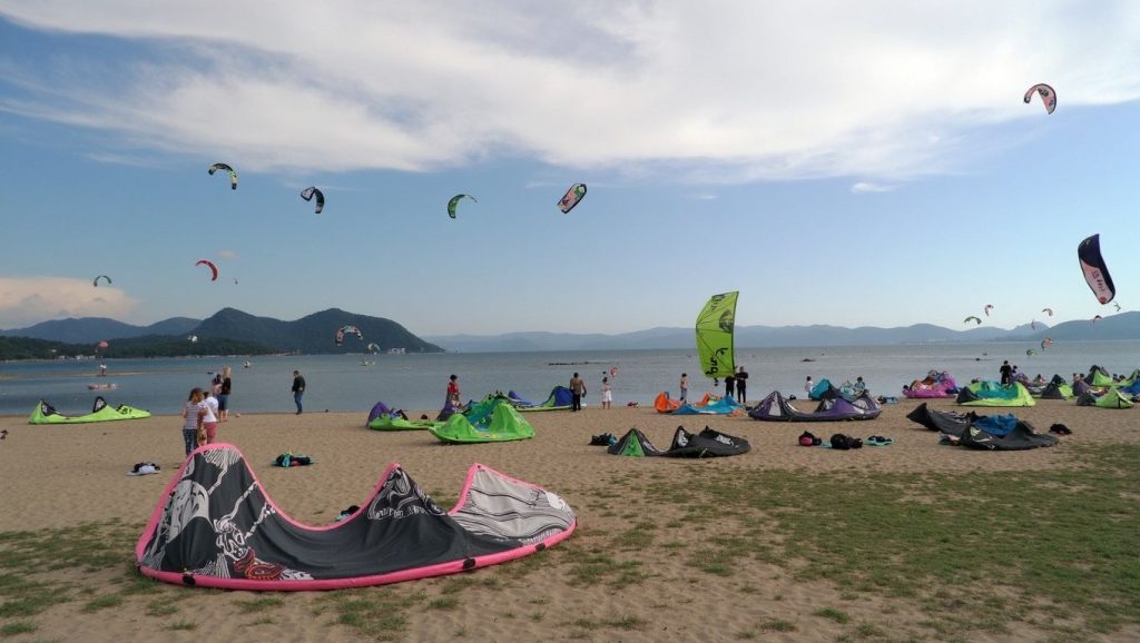 Vista del litoral en Kite Surf Spot, Croacia