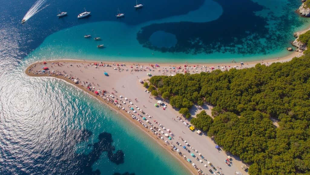 Vista del entorno de Klanac beach, Croacia, Croacia