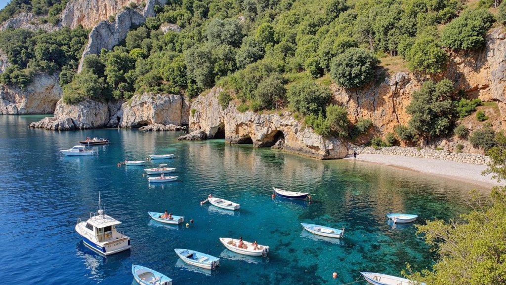 Costa de Croacia desde Klanac beach, Croacia
