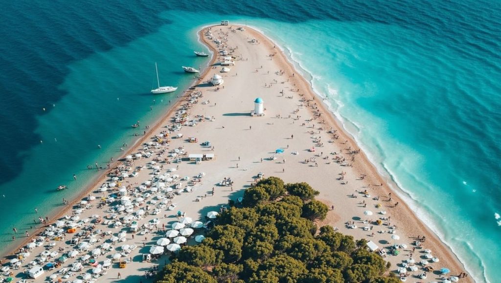 Arena y orilla en Klauzovac, Općina Bilice, Croacia