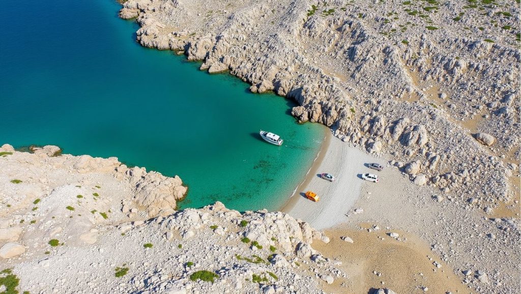 Costa de Croacia desde Konjsko, Croacia