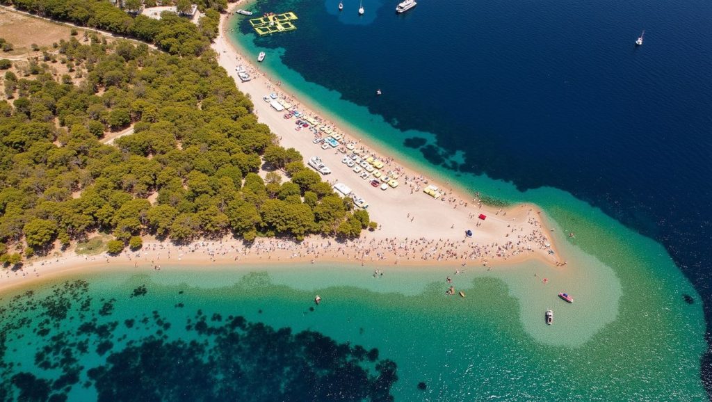 Primer plano de la orilla de Kutleša, Croacia