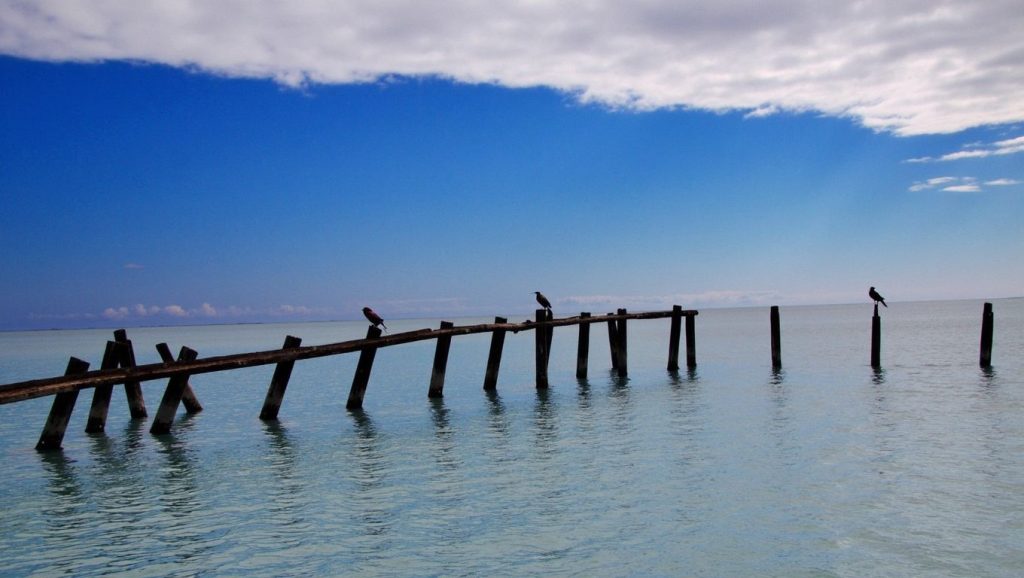 Línea de costa en La Anacaguita, Camagüey