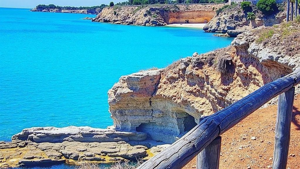 Agua y arena en la Chianca, Puglia