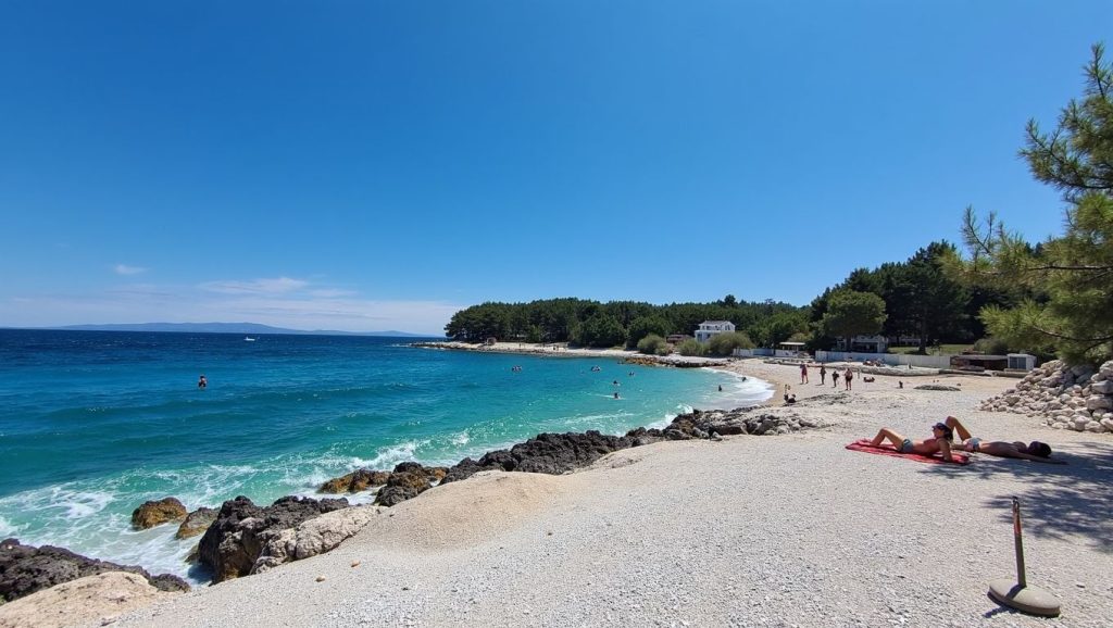 Panorámica de Labadusa con cielo despejado, Croacia