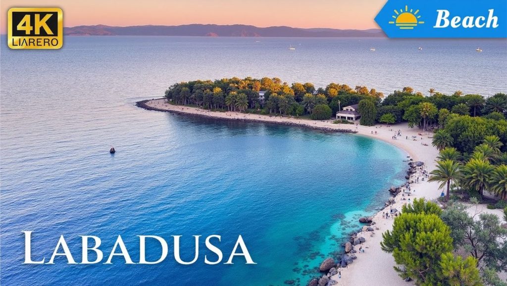 Vista del litoral en Labadusa, Croacia