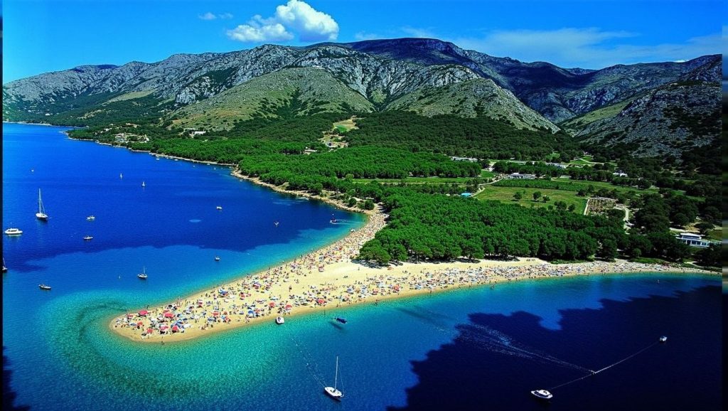 Detalle de arena y agua en Macel, Općina Pučišća