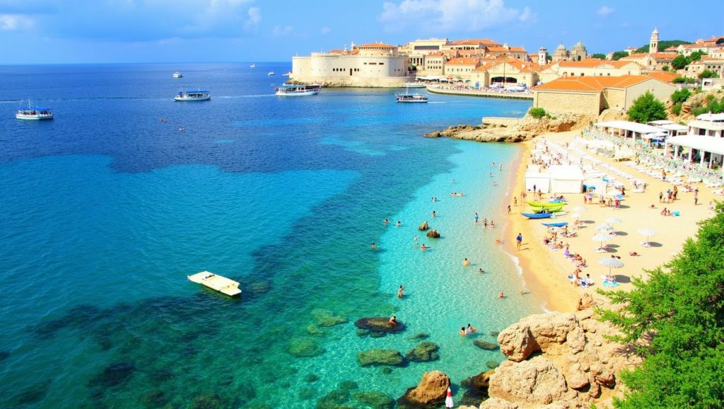 Vista general de Mali Dubrovnik, Croacia