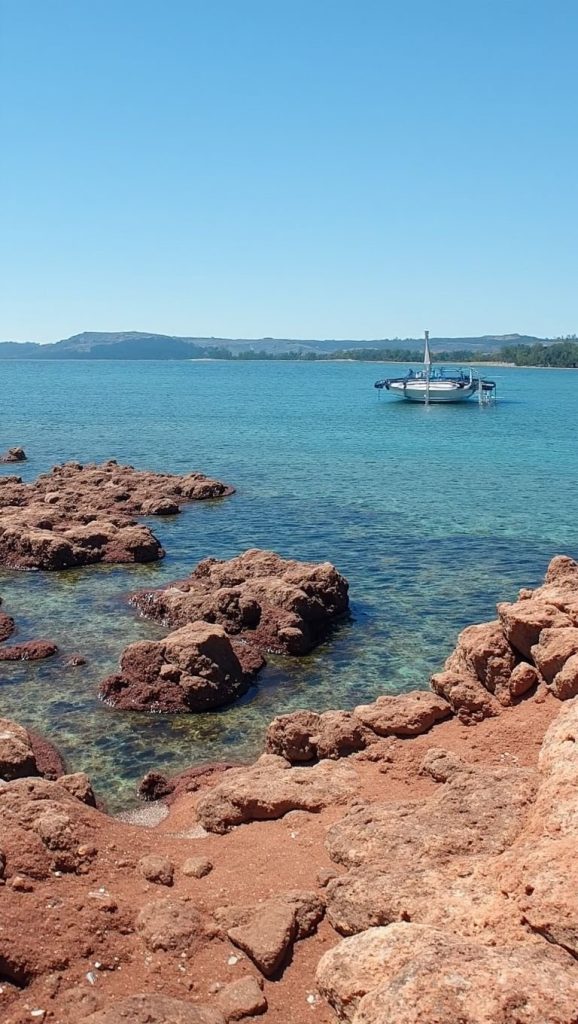Vista del entorno de Marina Vizza, Porto-Vecchio, Córcega