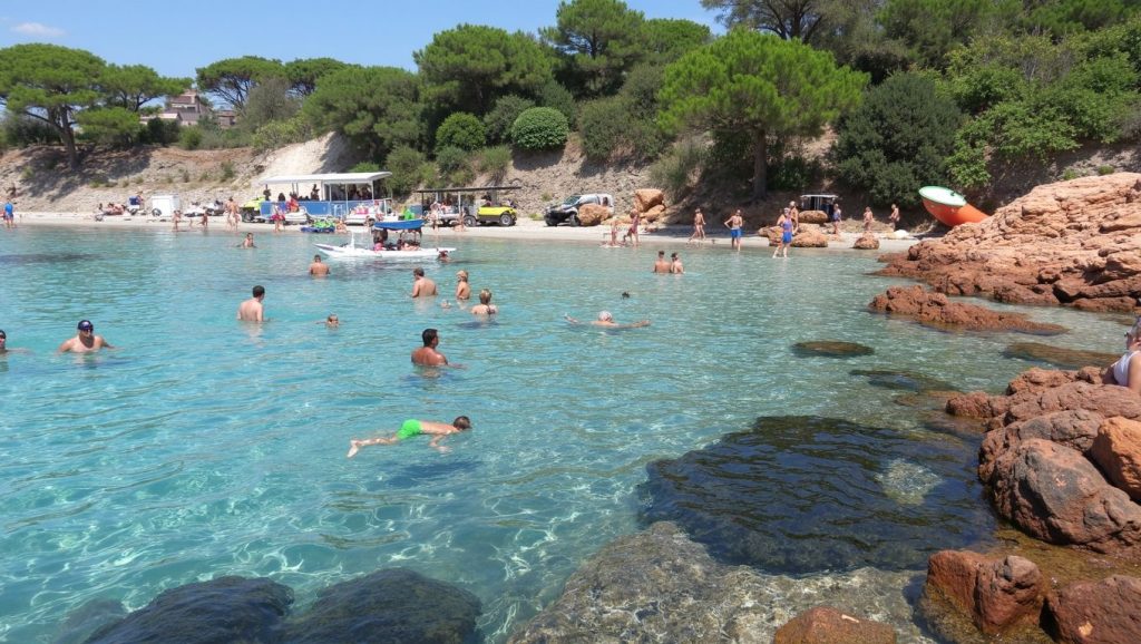 Panorámica completa de Marine de Pietracorbara, playa de Cap Corse